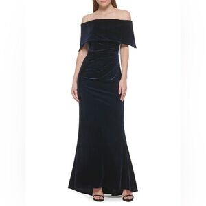 Vince Camuto Navy Velvet Gown